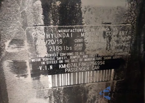 2019 Hyundai Elantra Se из США, поврежденный, VIN KMHD74LF8KU756994